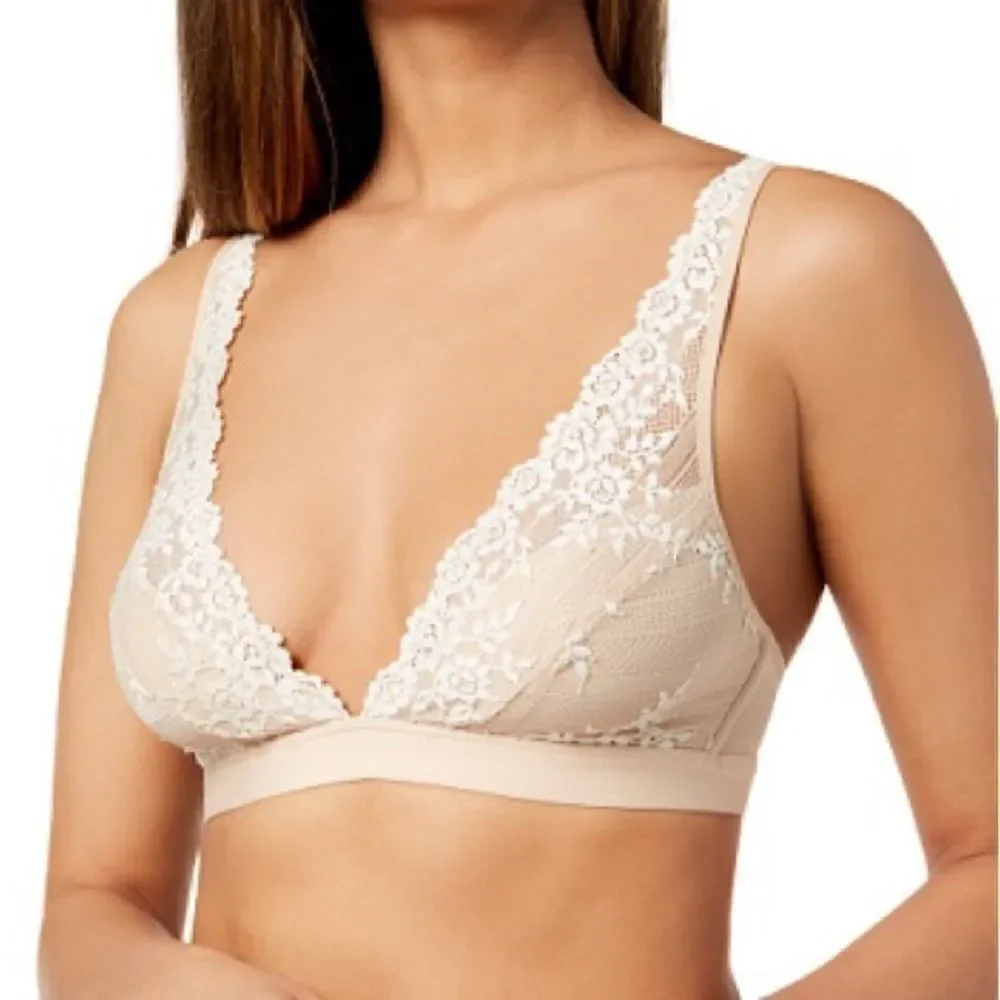 Wacoal Embrace Lace Wire Free Bra 852191 Sand 34 J Hook Convertible